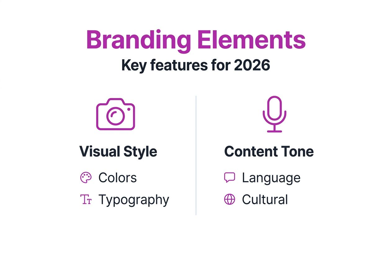 Infographic showing branding elements for 2026