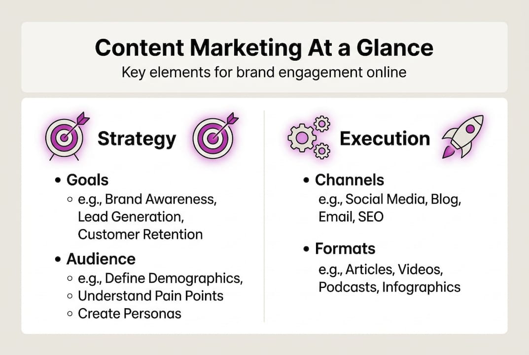 Infographic explaining content marketing strategy