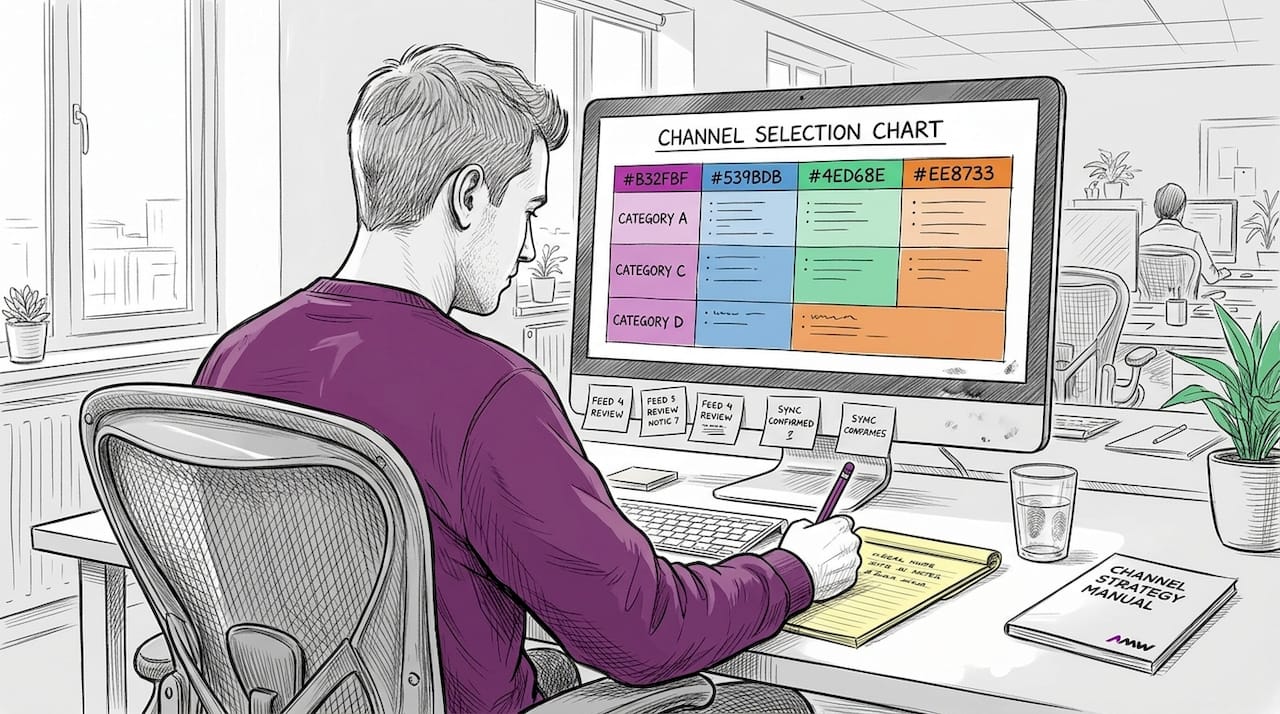Marketer weighing digital channel selection options