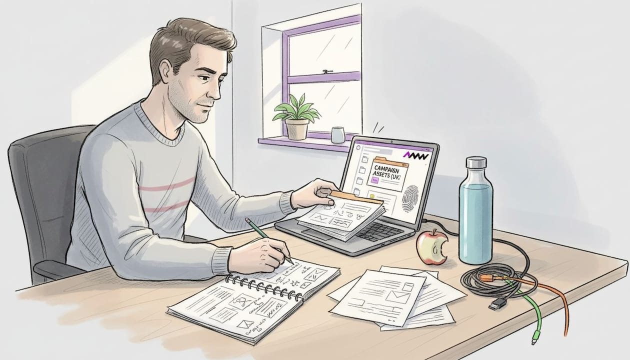 Digital marketer setting up PPC campaign