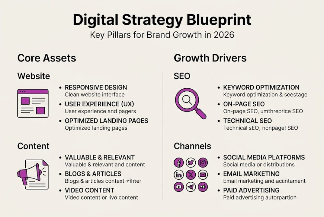 Infographic of digital strategy blueprint