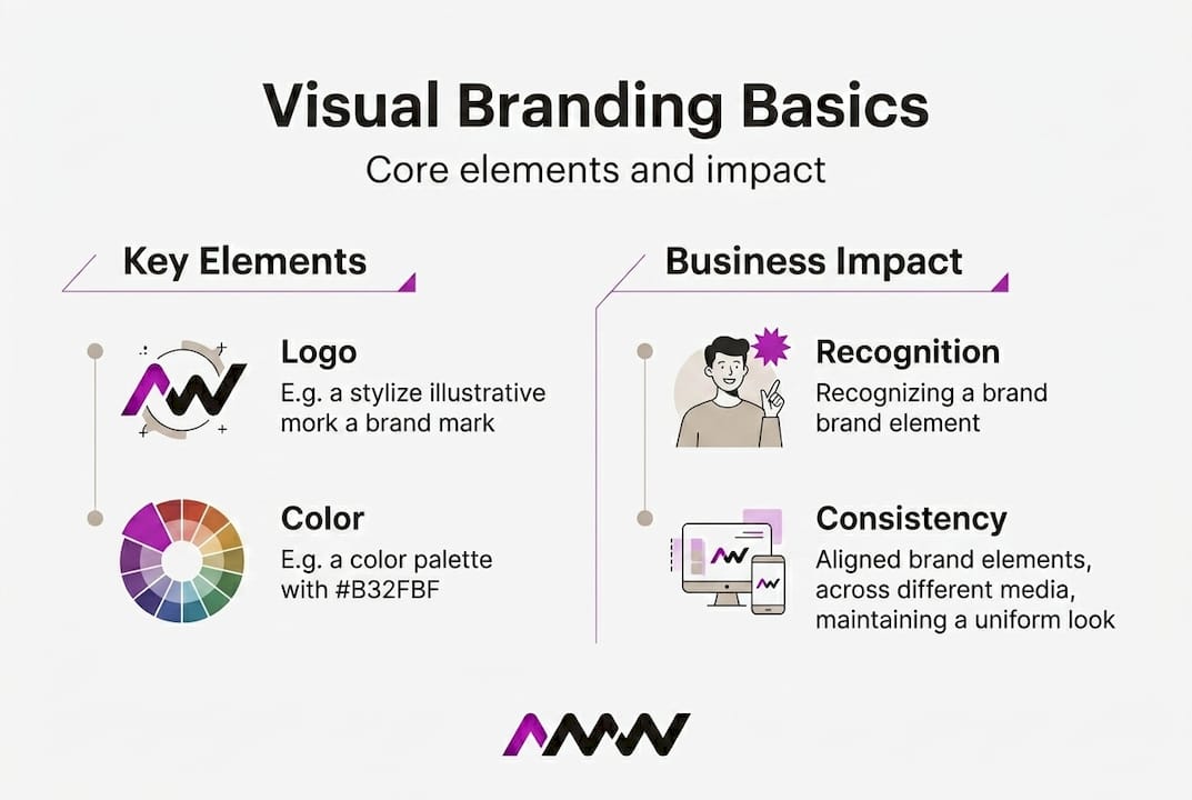 Infographic of branding elements and impact
