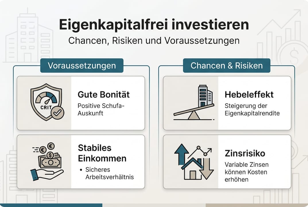 Infografik: Chancen und Risiken bei der Immobilienfinanzierung