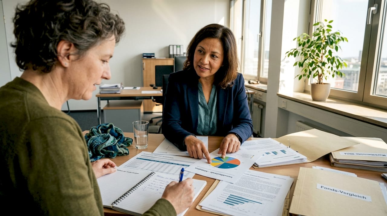 Anlageberater informieren ihre Kunden regelmäßig über die Zusammenstellung und Entwicklung verschiedener Fondsportfolios.