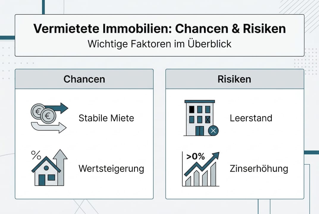 Infografik: Chancen und Risiken beim Immobilienkauf