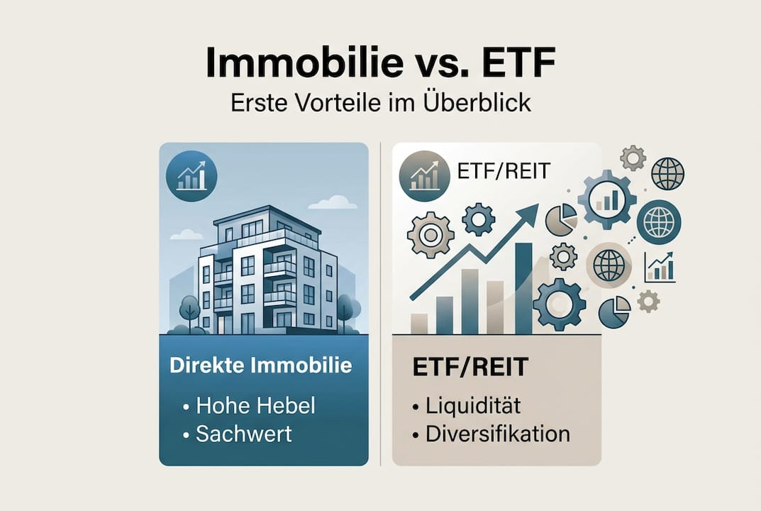 Vergleich: Immobilien versus ETFs – Die wichtigsten Fakten auf einen Blick