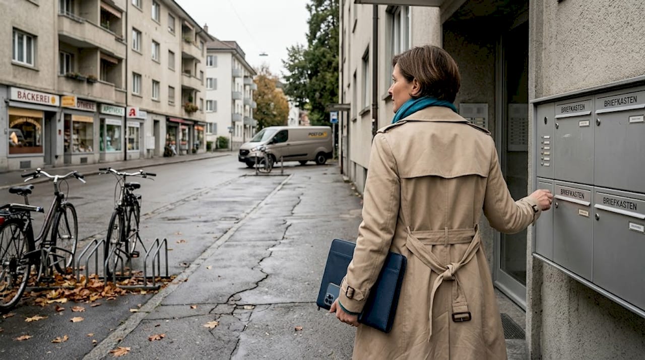 Vermieterin macht einen Rundgang durchs Viertel