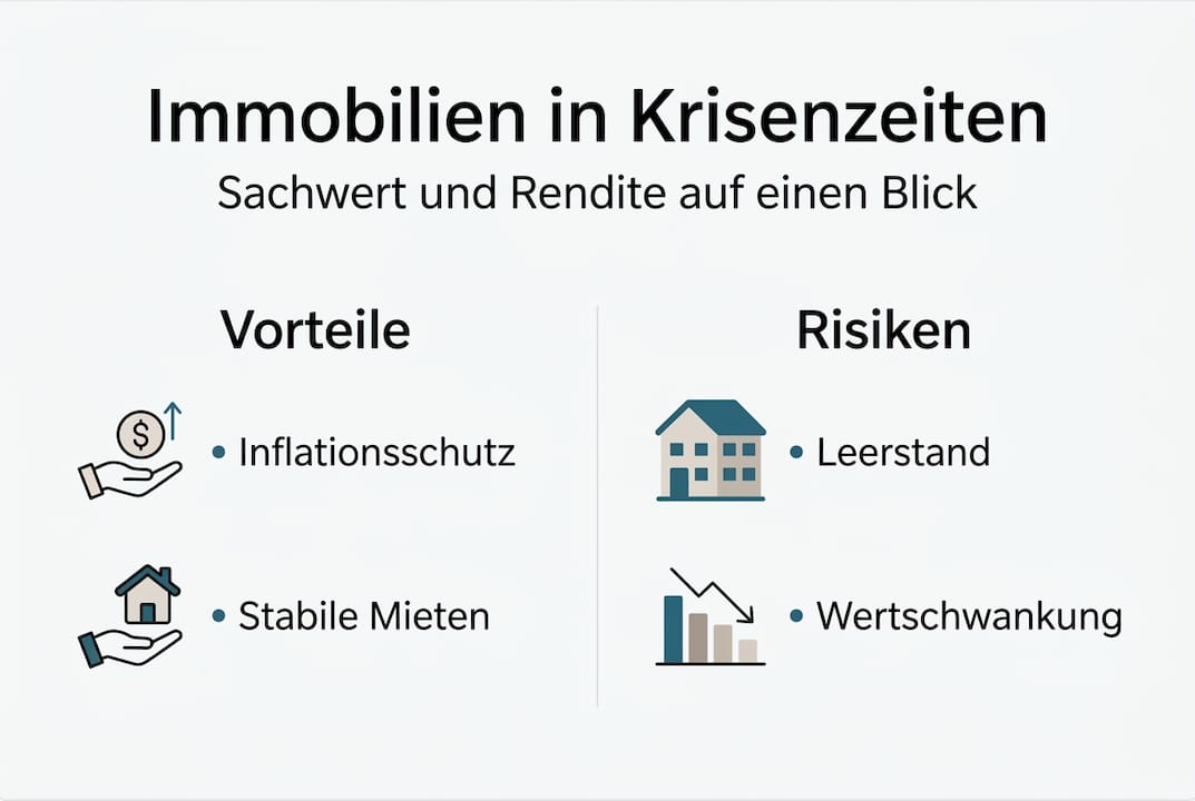 Übersicht: Chancen und Risiken einer Investition in Immobilien auf einen Blick