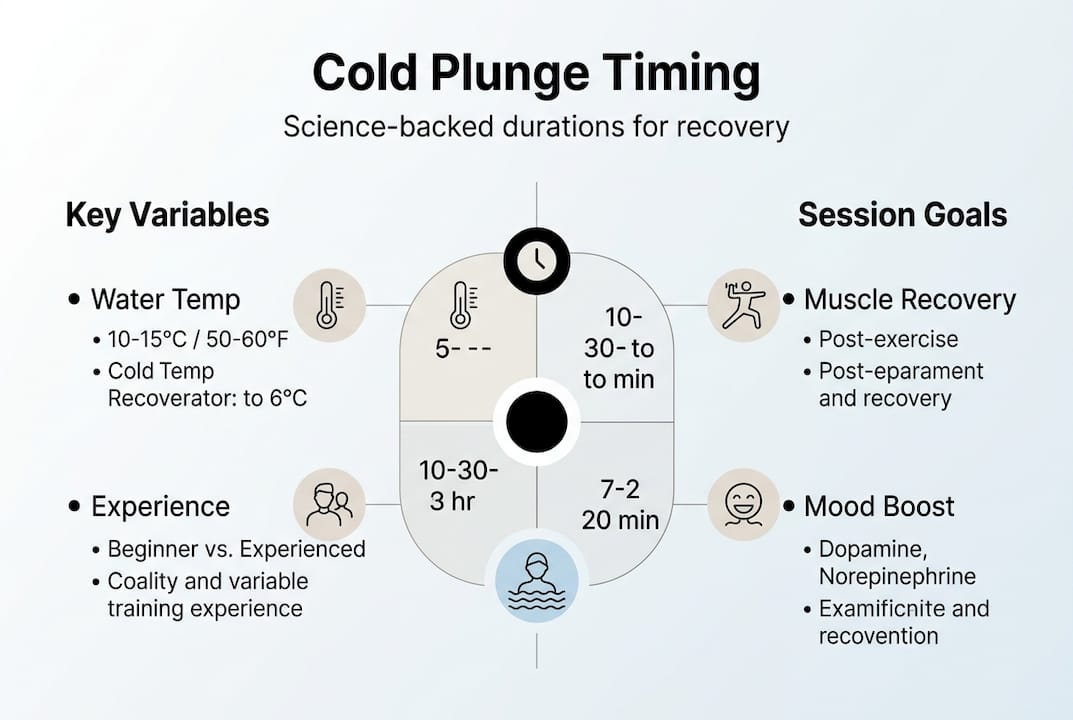 Infographic: cold plunge timing key variables
