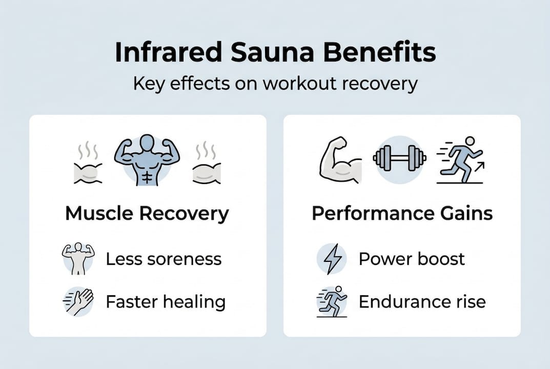 Infographic on infrared sauna recovery effects