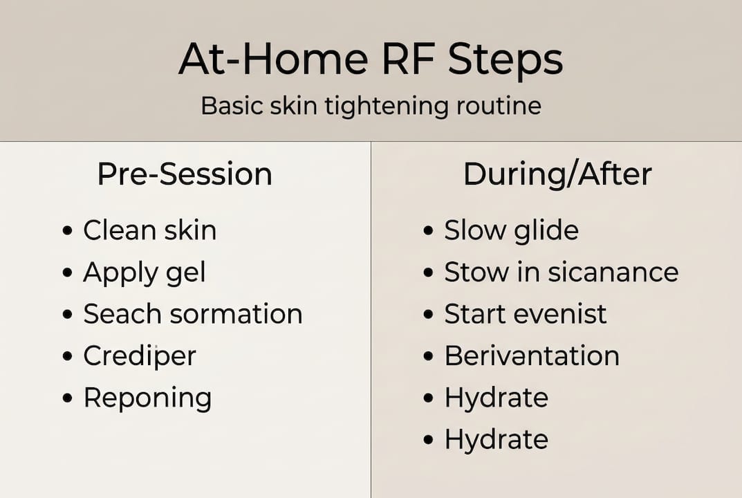 Infographic showing simple at-home RF steps