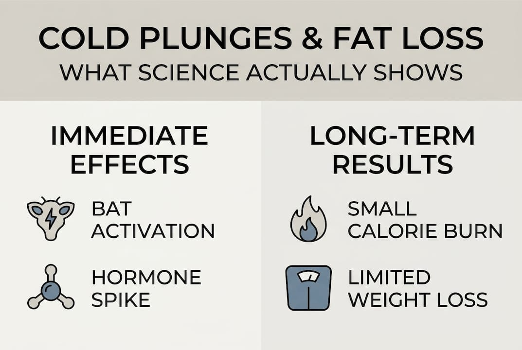 Infographic showing cold plunge metabolism summary