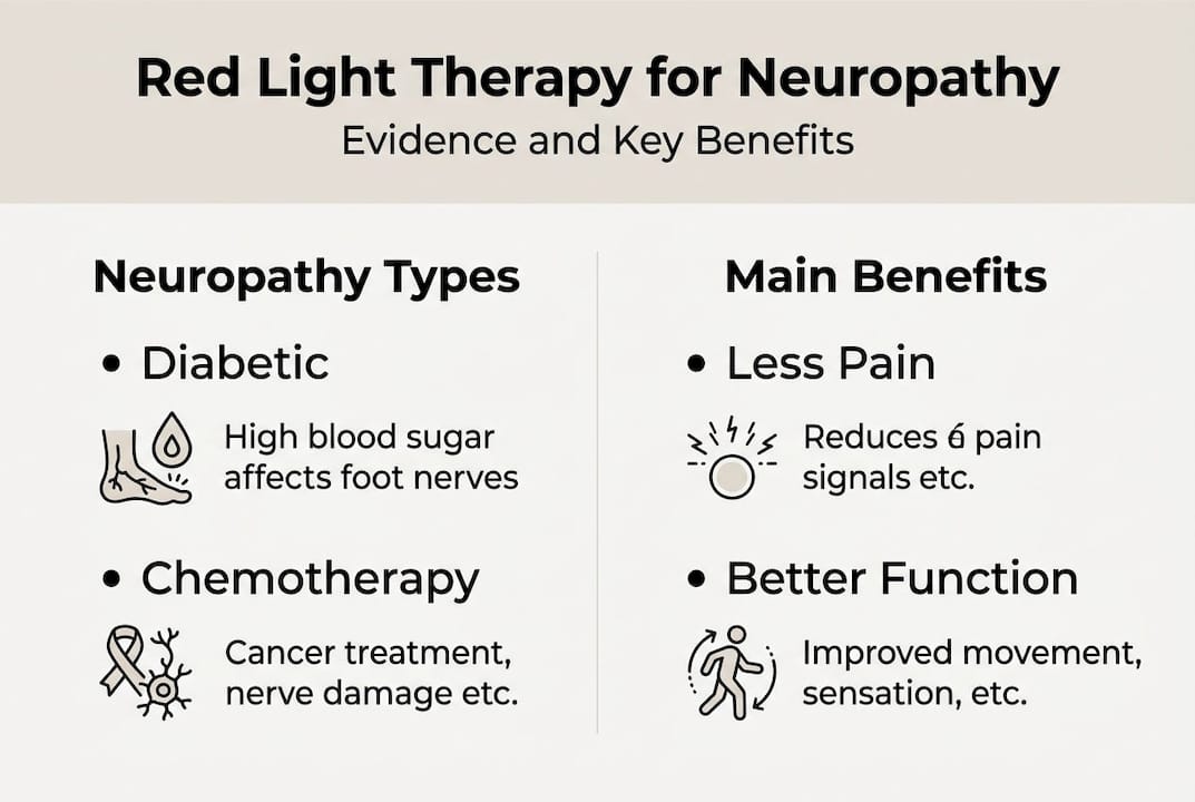 Infographic summarizing key neuropathy therapy facts