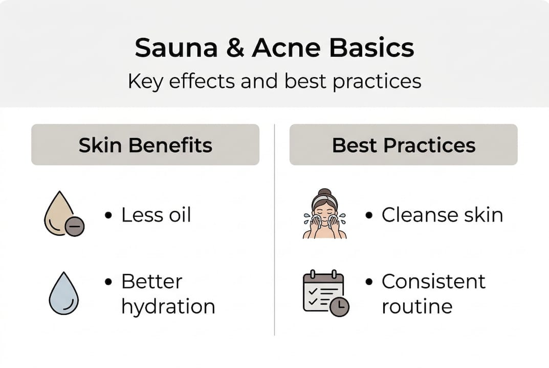 Infographic: sauna benefits and skin practices