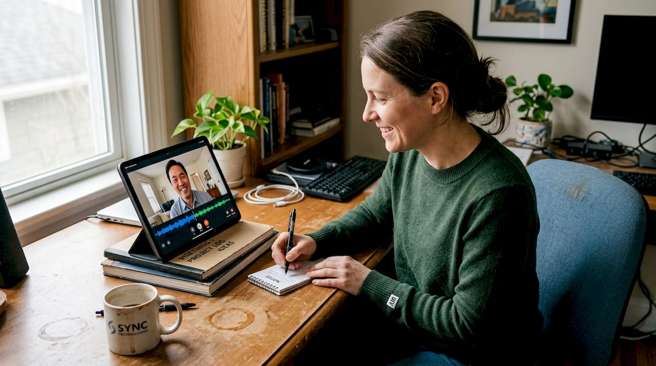 Developer building trust during video meeting