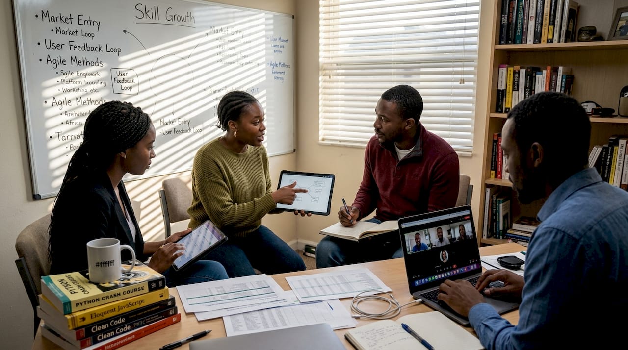 Group sharing ideas for skill development