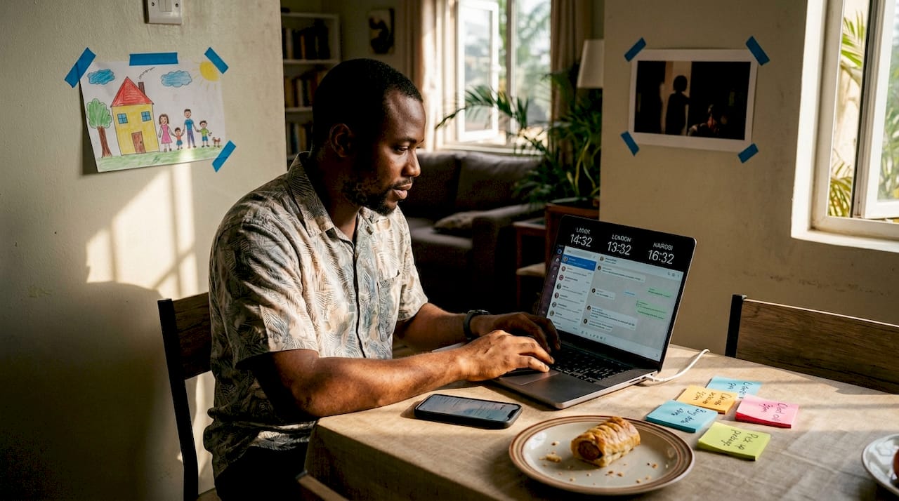 Remote tech worker bridging geographic barriers