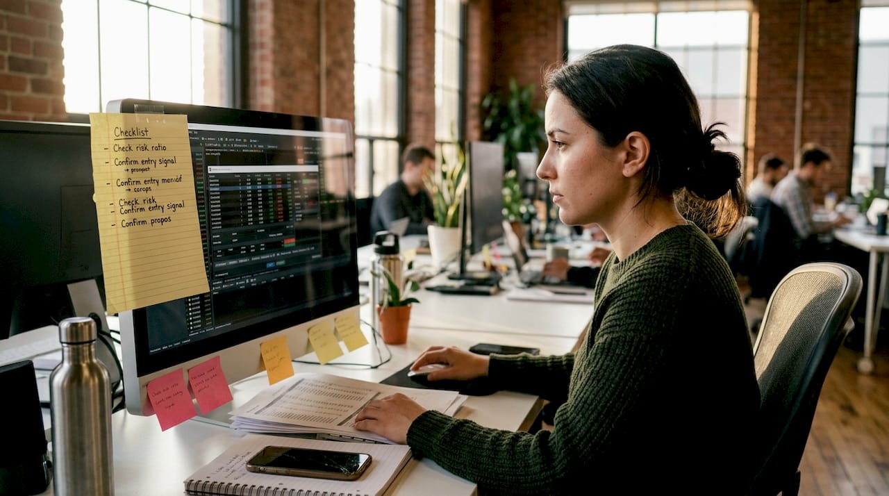 Trader adjusting copied trades for risk management