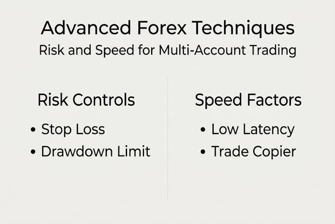 Infographic on forex risk and speed techniques
