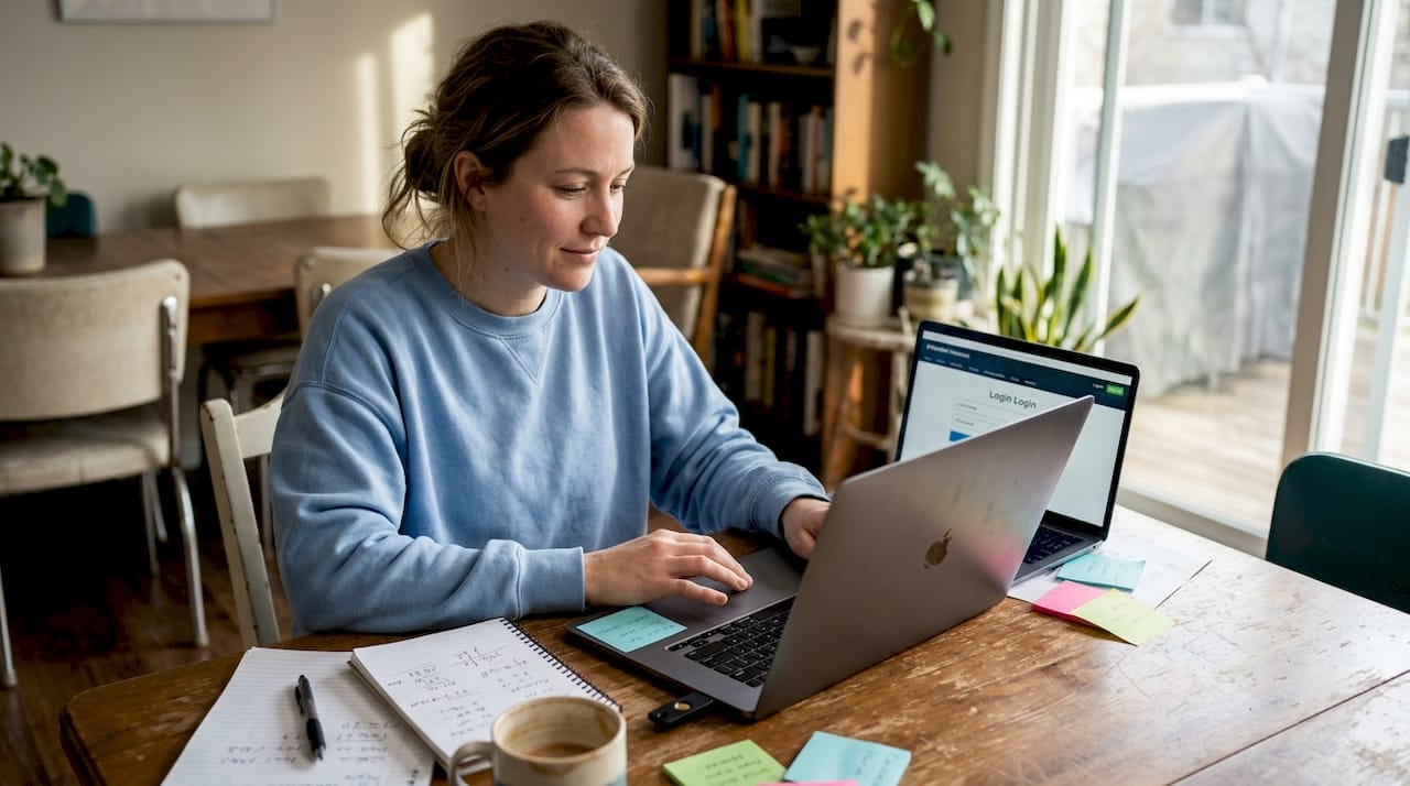 Trader securing account credentials at home