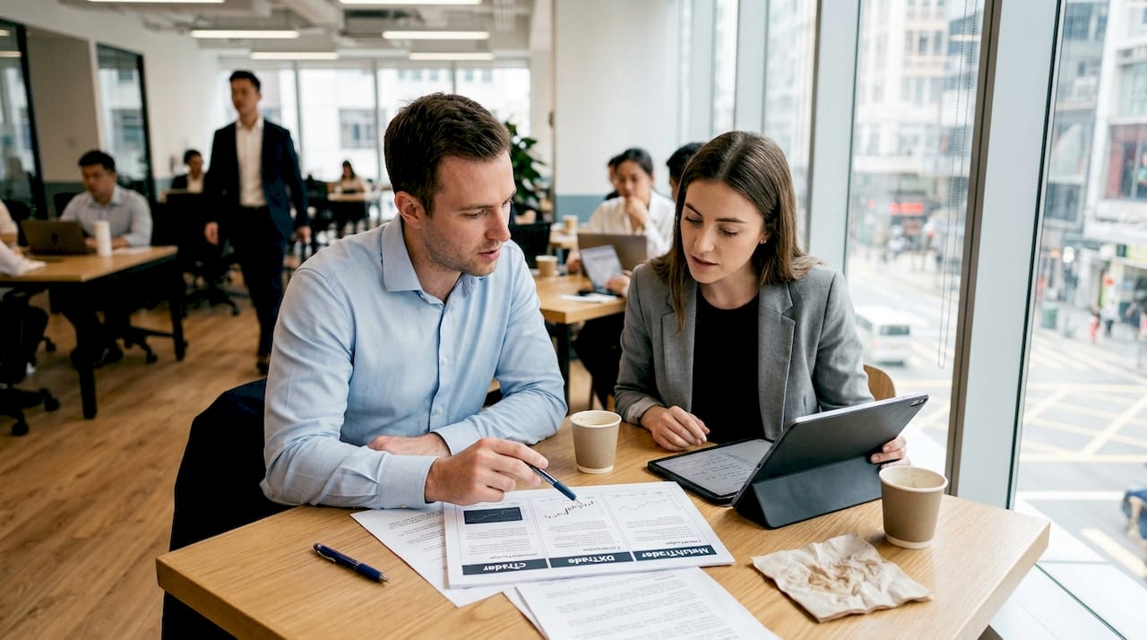 Traders comparing forex platform compatibility