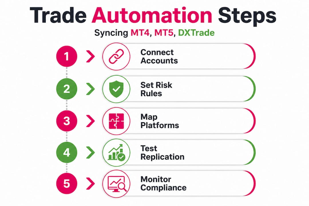 Infographic workflow for automating trade management
