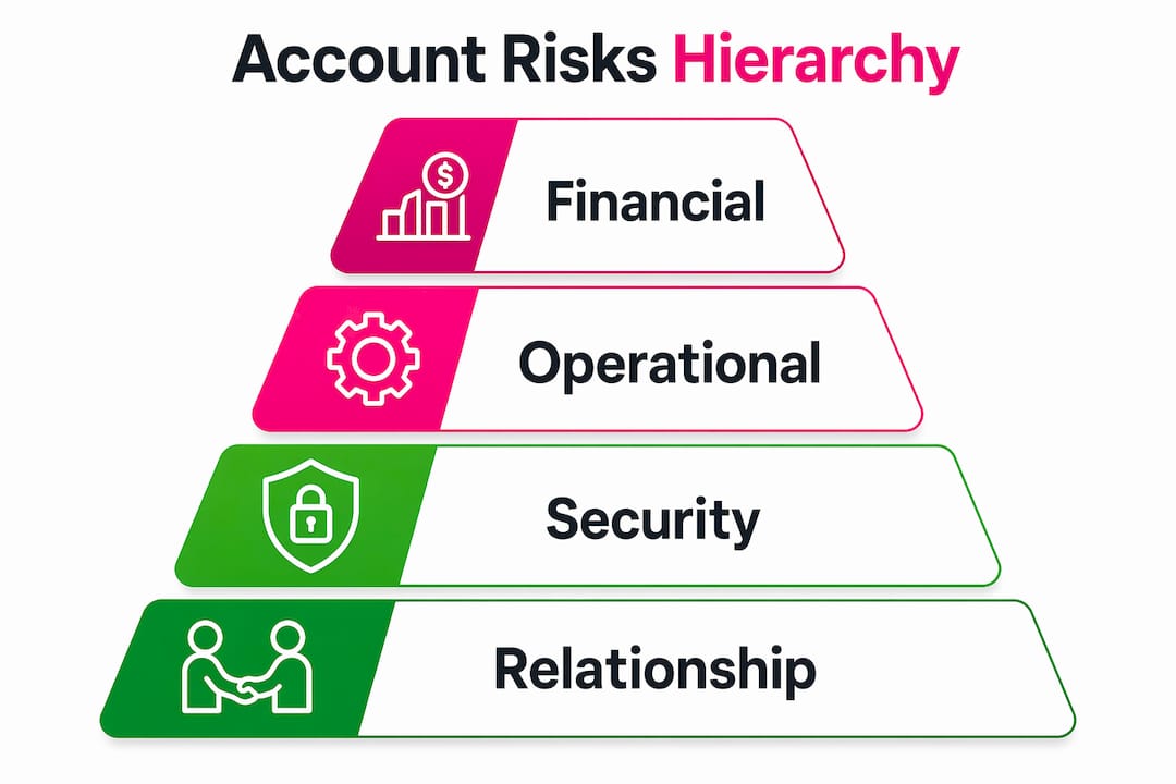 Infographic ranks account management risk types