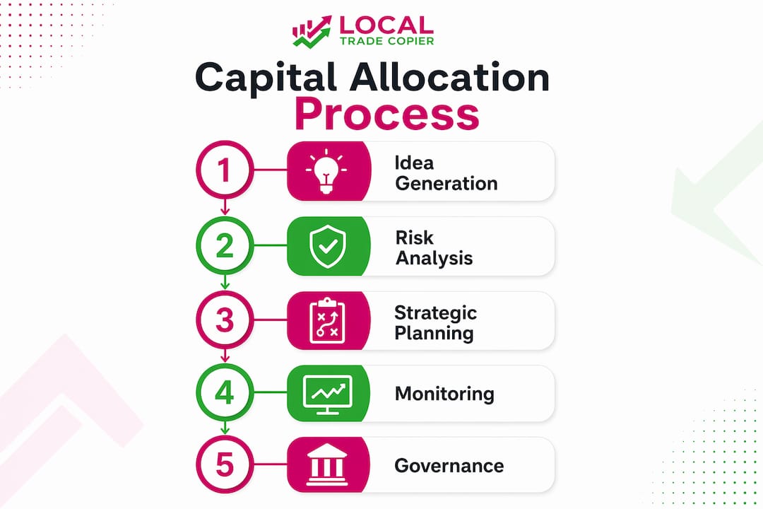 Infographic showing capital allocation process steps
