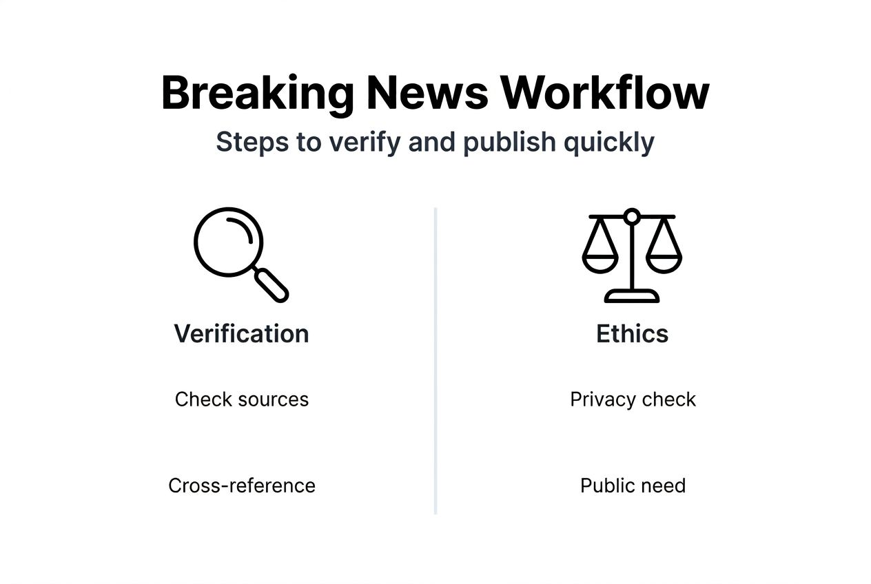 Infographic summarizes breaking news coverage steps