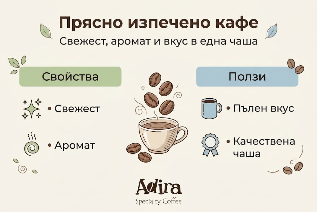Инфографика: Какво отличава наистина доброто, току-що изпечено кафе