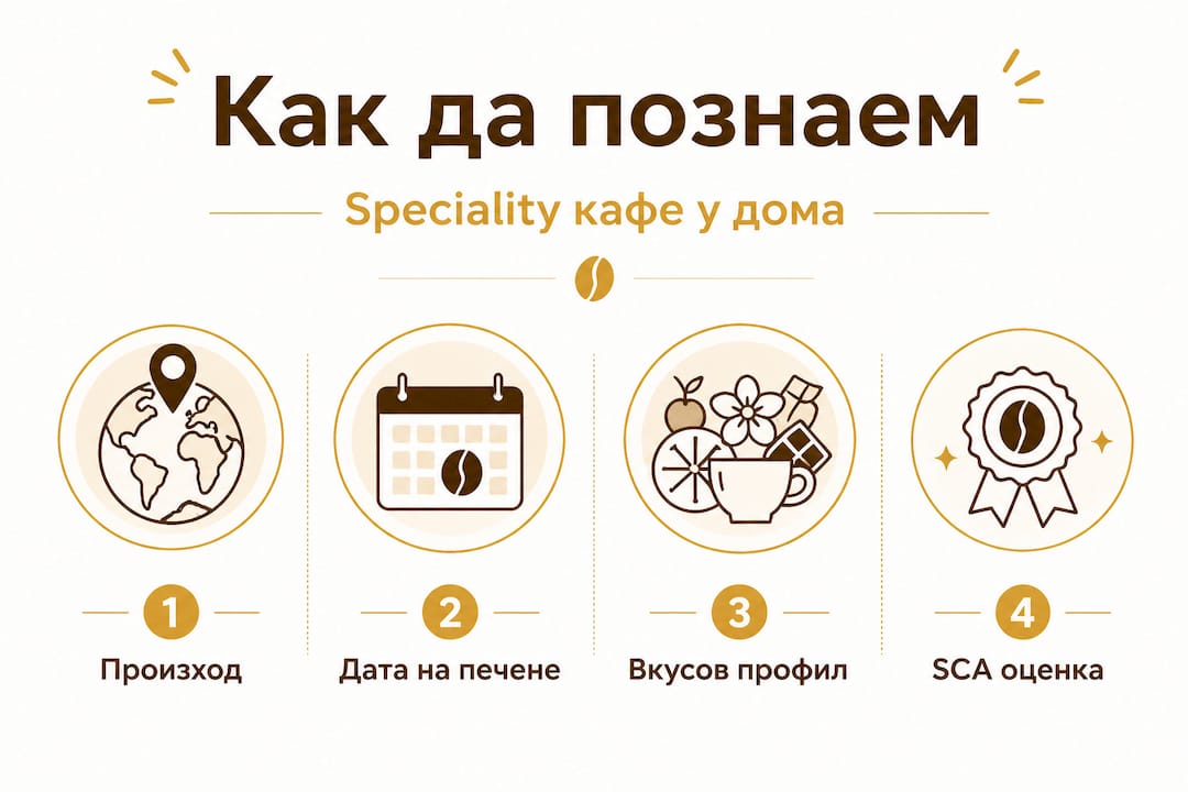 Инфографика: Как да разпознаем истинското specialty кафе – стъпка по стъпка