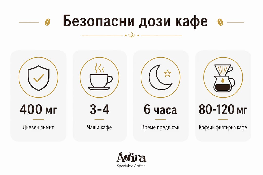 Инфографика: Колко кофеин е безопасно да консумираме?