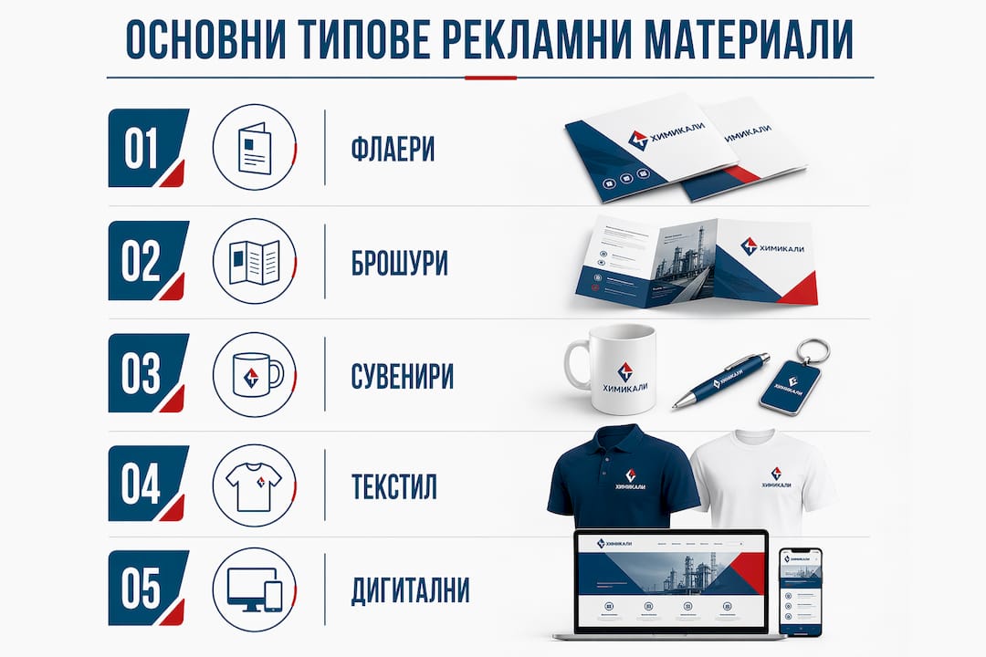 Инфографика: ключови видове рекламни материали