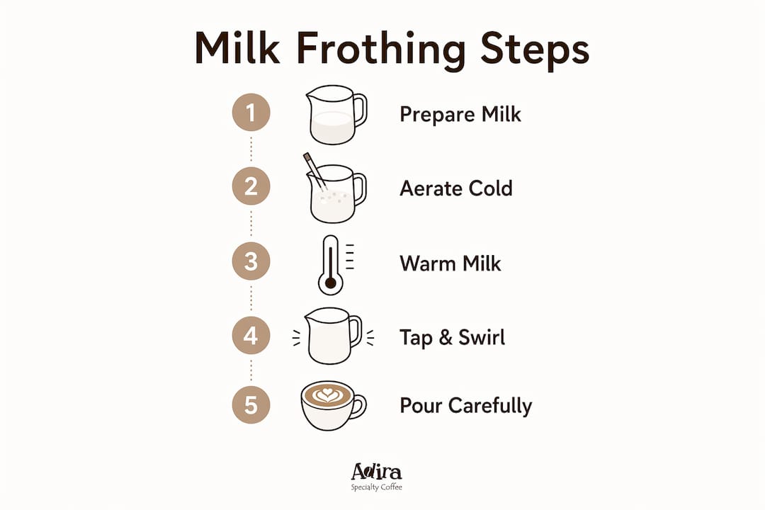 Step-by-step guide to frothing milk