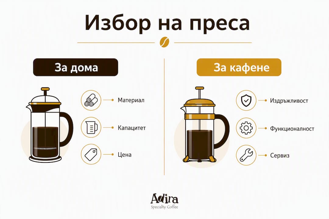 Инфографика: Как да изберем най-подходящата кафе преса