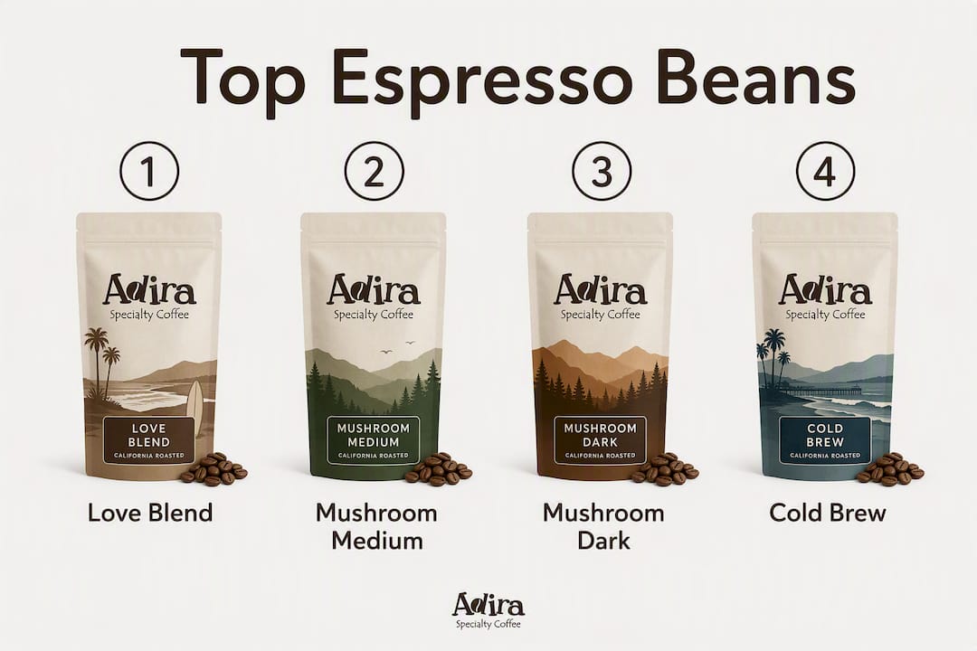 Infographic ranking top espresso bean brands