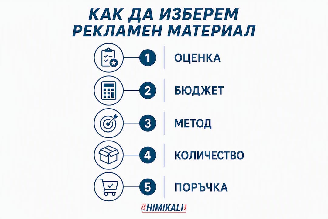Инфографика: пет ключови стъпки за успешен избор на рекламни материали
