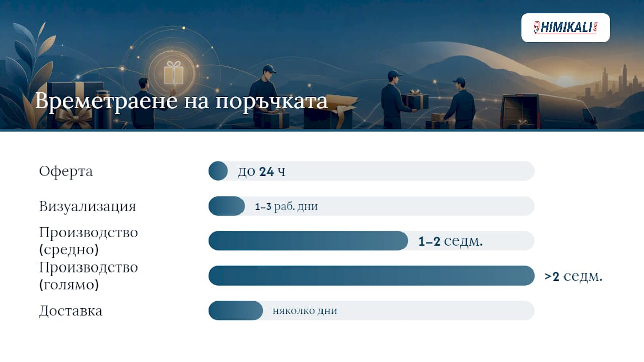 Схема на процеса за поръчка на корпоративни подаръци