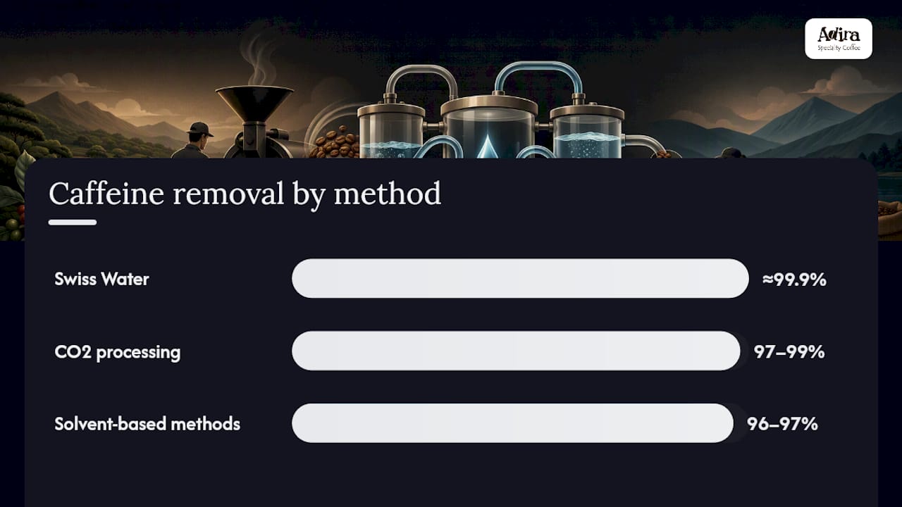 Swiss Water Decaf Process vs Other Decaf Methods — overview diagram