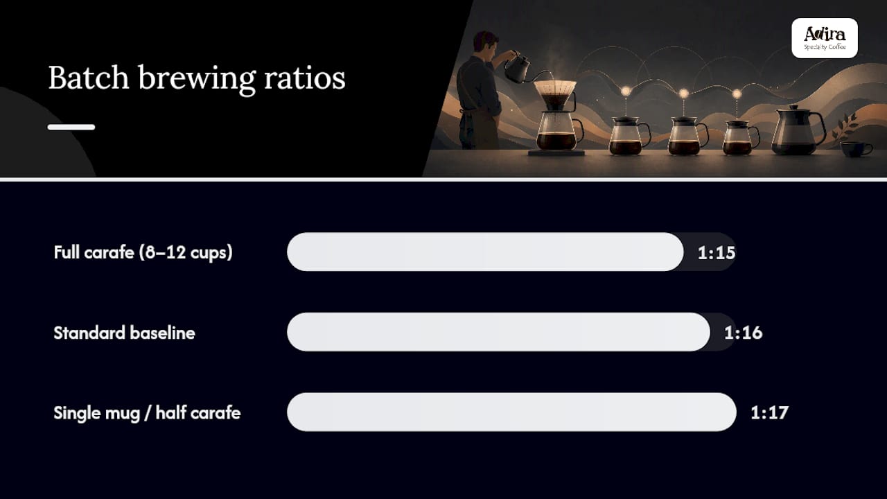 Full Carafes Need a Tighter Coffee Brewing Ratio — overview diagram