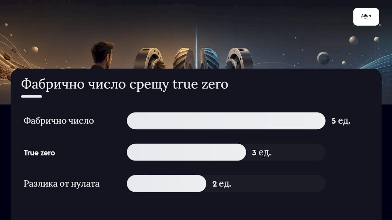 Сравнение между заводска скала и true zero
