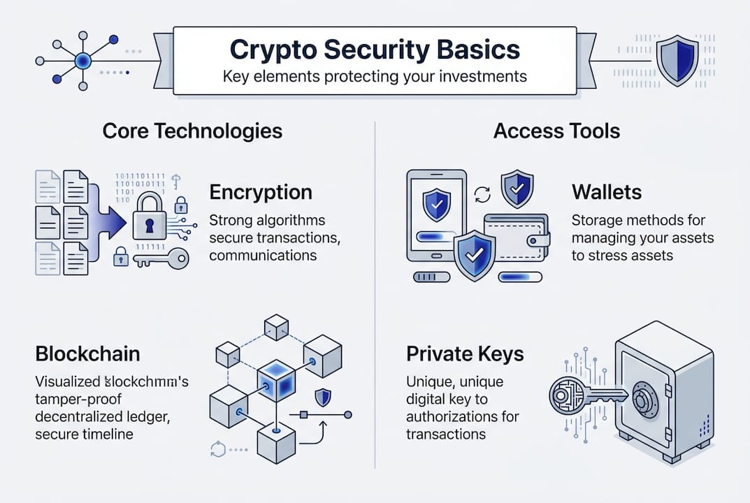 Infographic on core crypto security elements