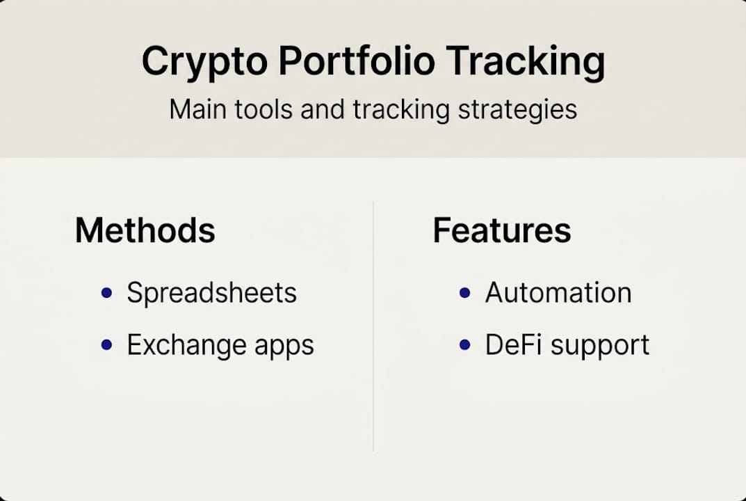 Infographic summarizing crypto tracking methods