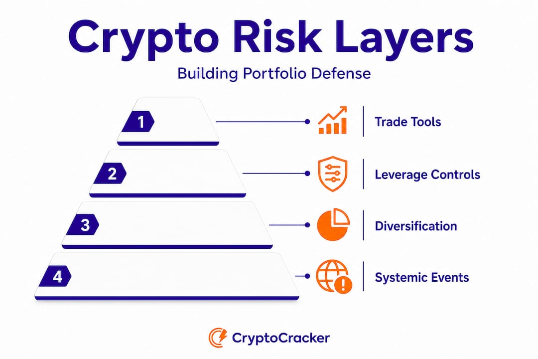 Hierarchy of crypto portfolio risk management layers
