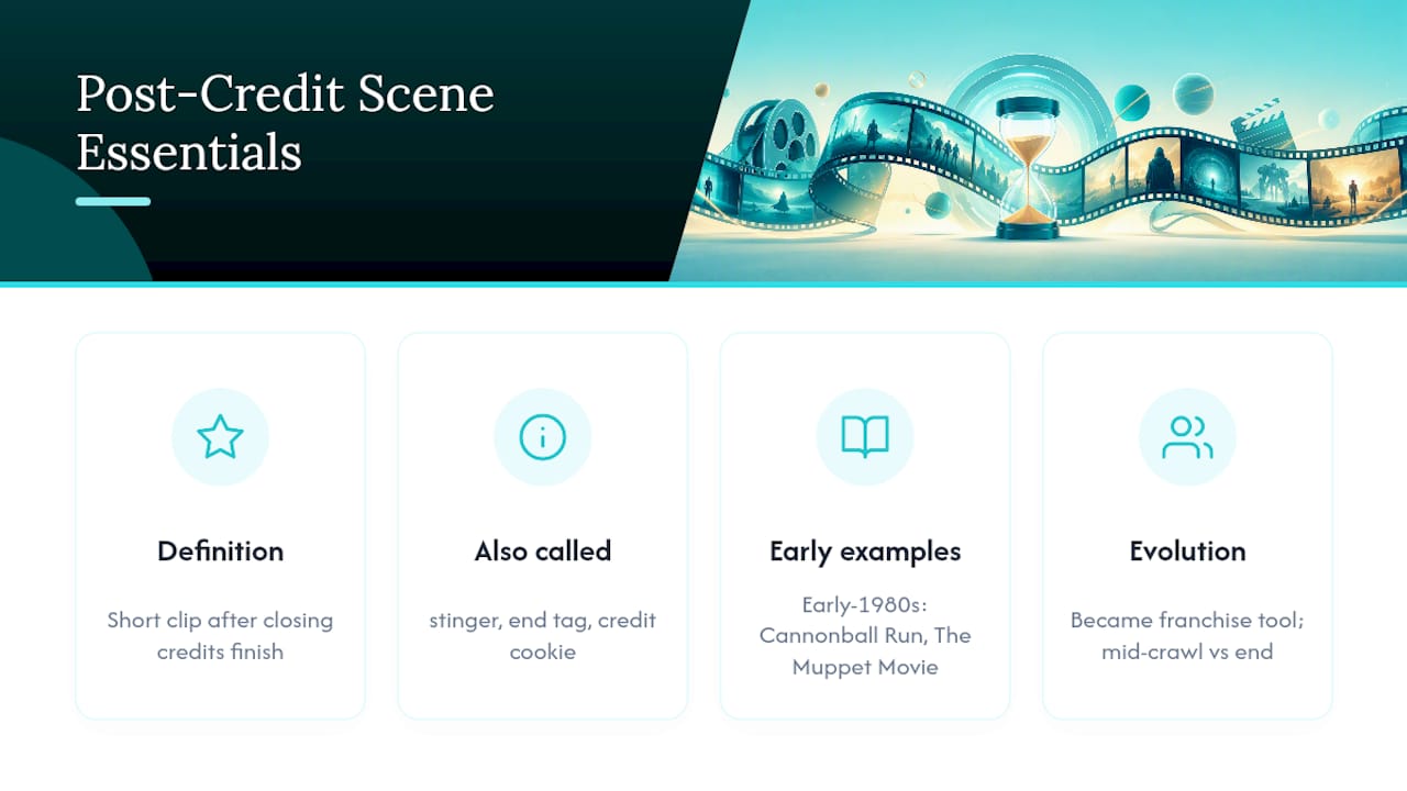 What Post-Credit Scenes Actually Are (And What People Call Them) — overview diagram