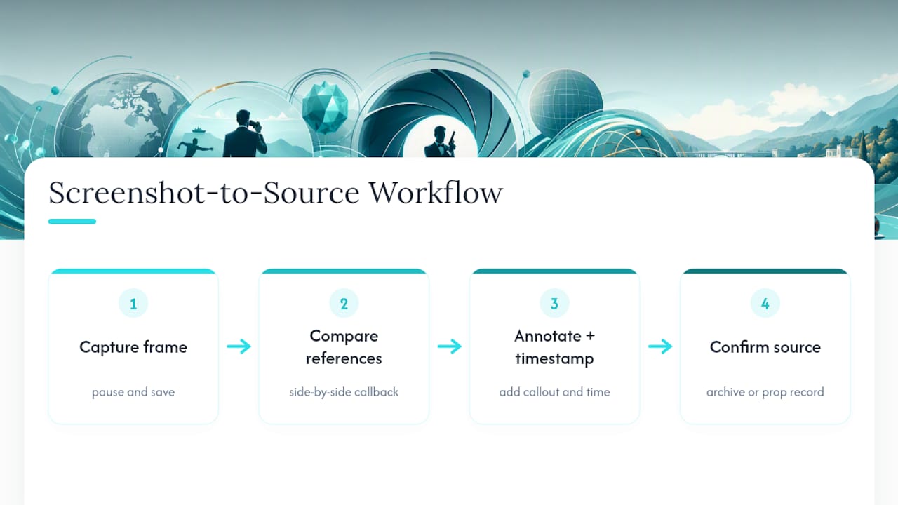 Four-step workflow for verifying film Easter eggs