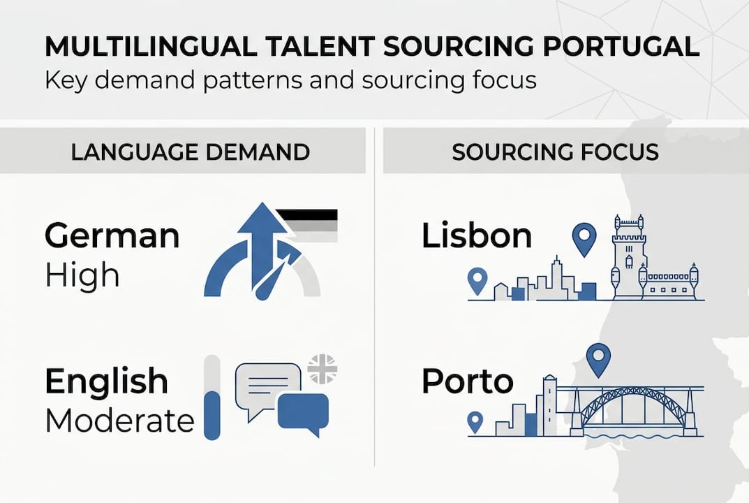 Infographic shows language demand and sourcing regions