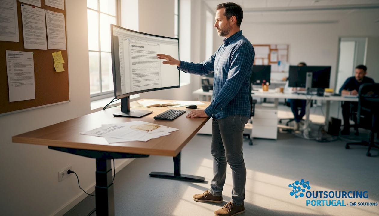 HR worker reviews employee classification guide