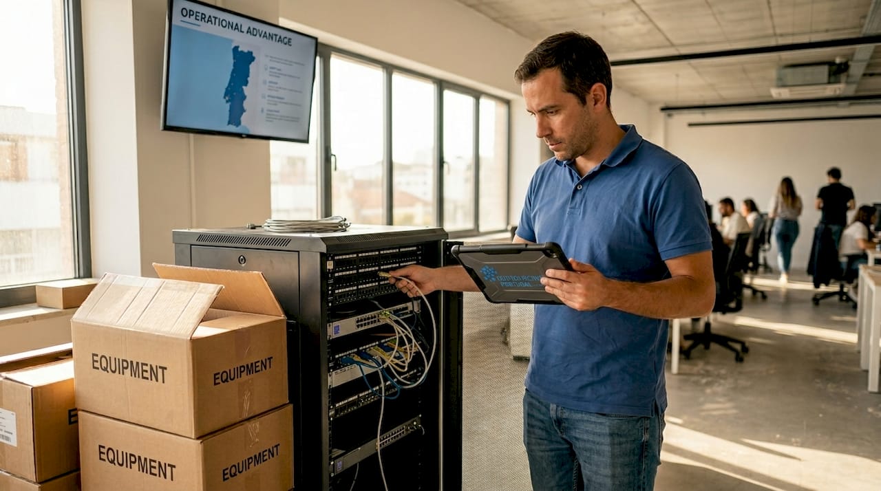 Coordinator connecting server in Portugal office