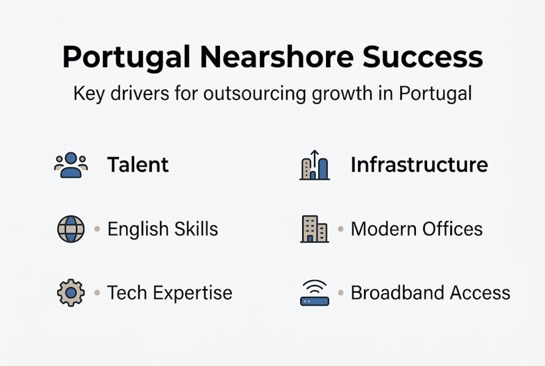 Infographic on Portugal’s nearshore outsourcing drivers